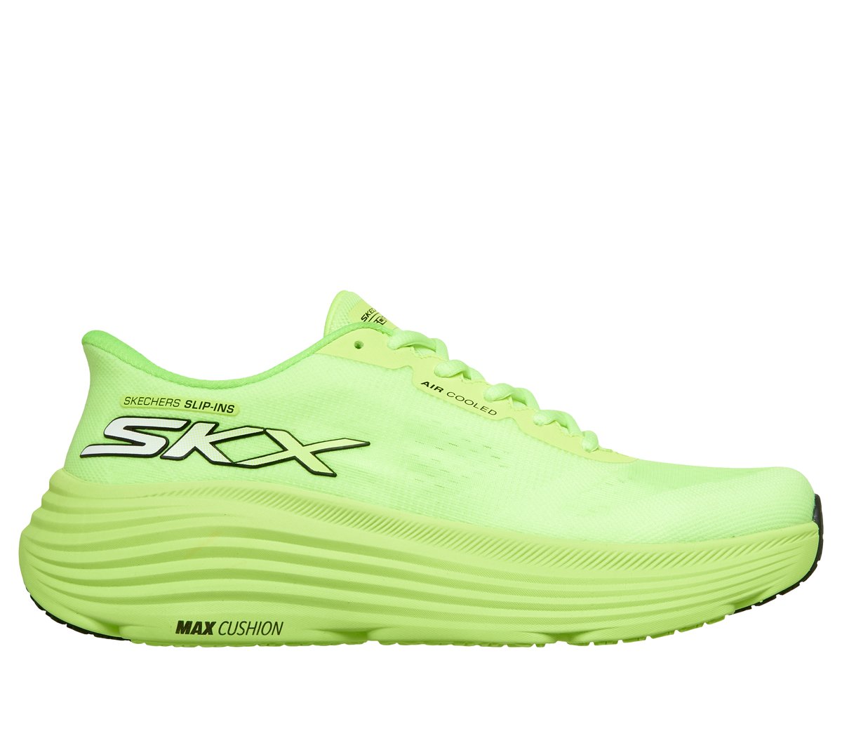 Skechers Uomo Slip-Ins: Max Cushioning Endeavour - Exciton Sneaker In Lime/Nero, Taglia 46-image