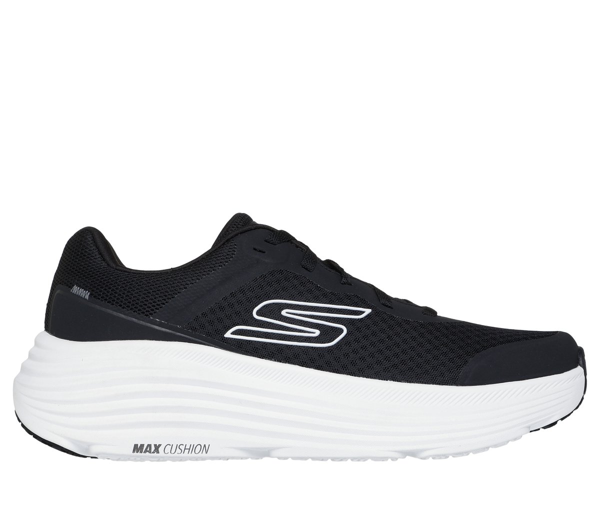 Skechers Max Cushioning Endeavour en Negro/Blanca, talla 43, Vegan