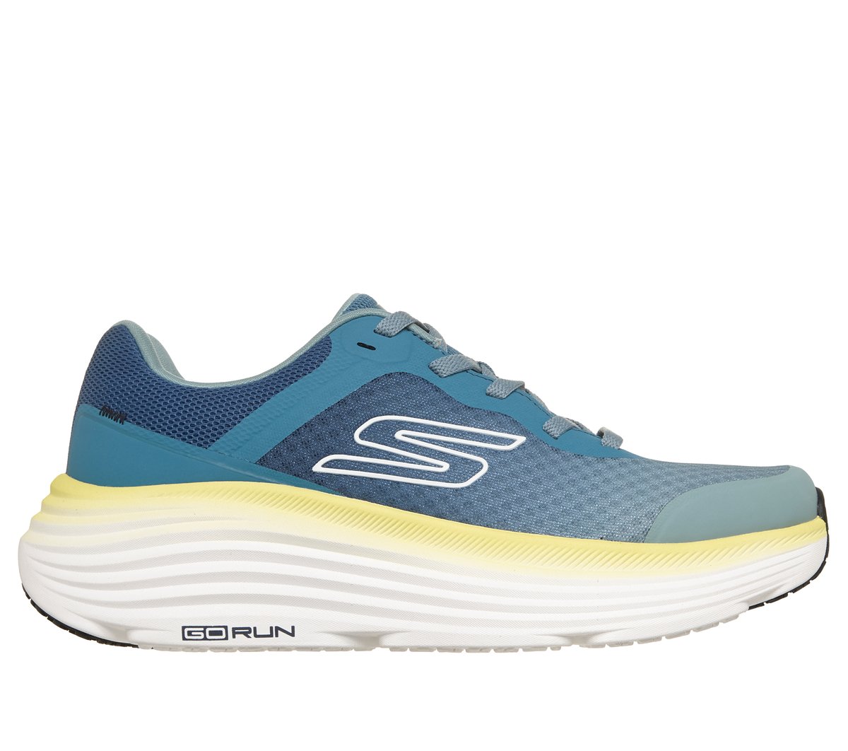 Skechers Uomo Max Cushioning Endeavour Sneaker In Blu Navy Blue/Lime, Taglia 39.5, Vegan, Lavabile In Lavatrice-image