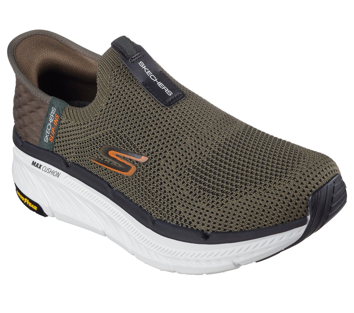 Skechers Slip-ins: Max Cushioning Premier 2.0 Chaussures Moyen Width en Olive/Noir