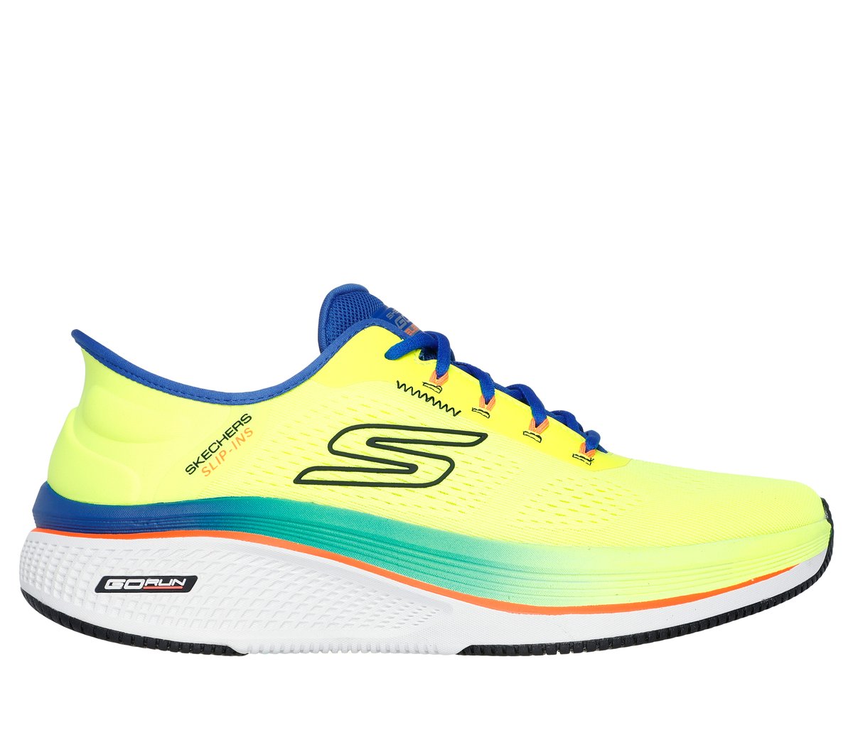 Skechers Slip-ins: GO RUN Elevate 2.0 - Banyan en Amarillo/Azul, talla 48, Vegan