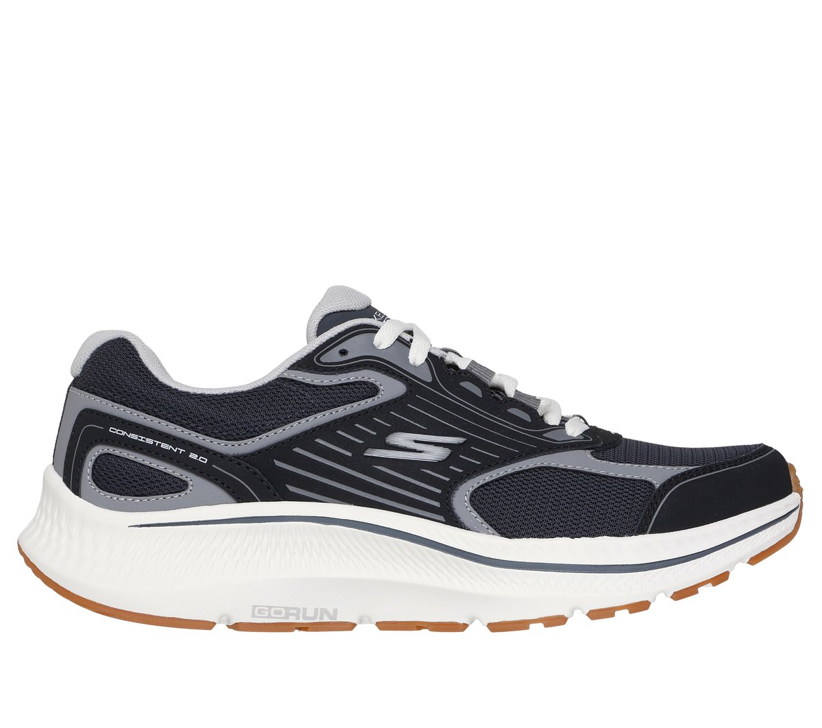 Skechers GO RUN Consistent 2.0 en Negro/Blanca, talla 42.5