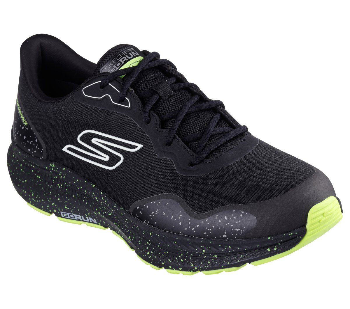 Waterproof: GO RUN Consistent 2.0 - Piedmont — BLACK / LIME