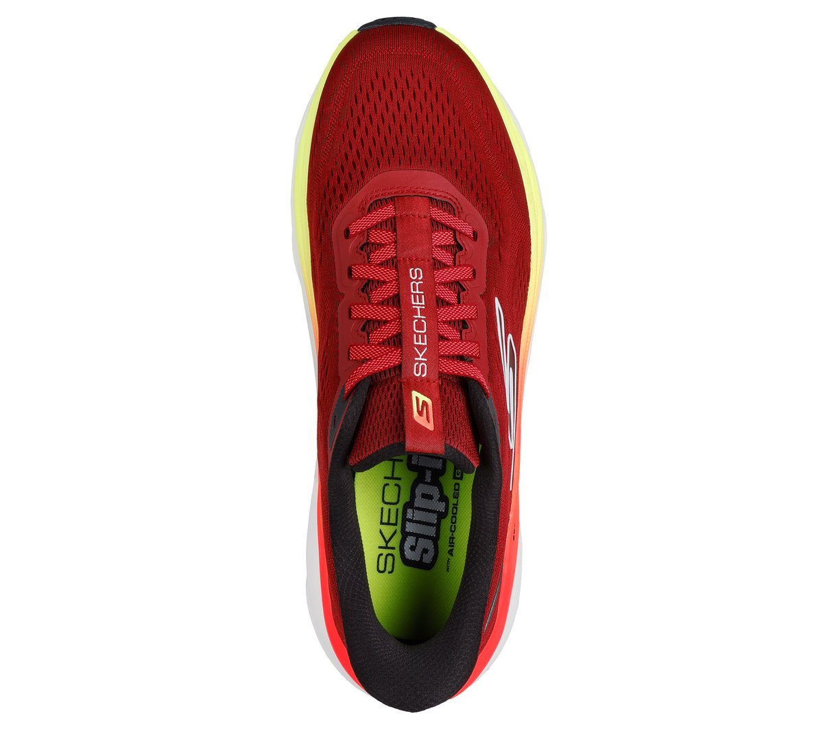Skechers Slip-ins: MaxRun Moyen Width en Rouge, Vegan, Lavable en machine