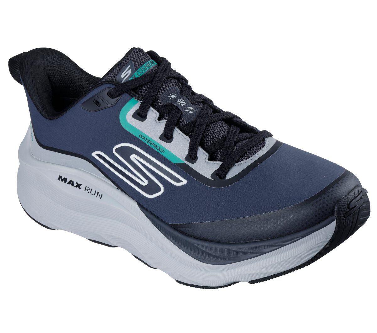 Waterproof: Max Run - Vorteza — CHARCOAL/BLACK