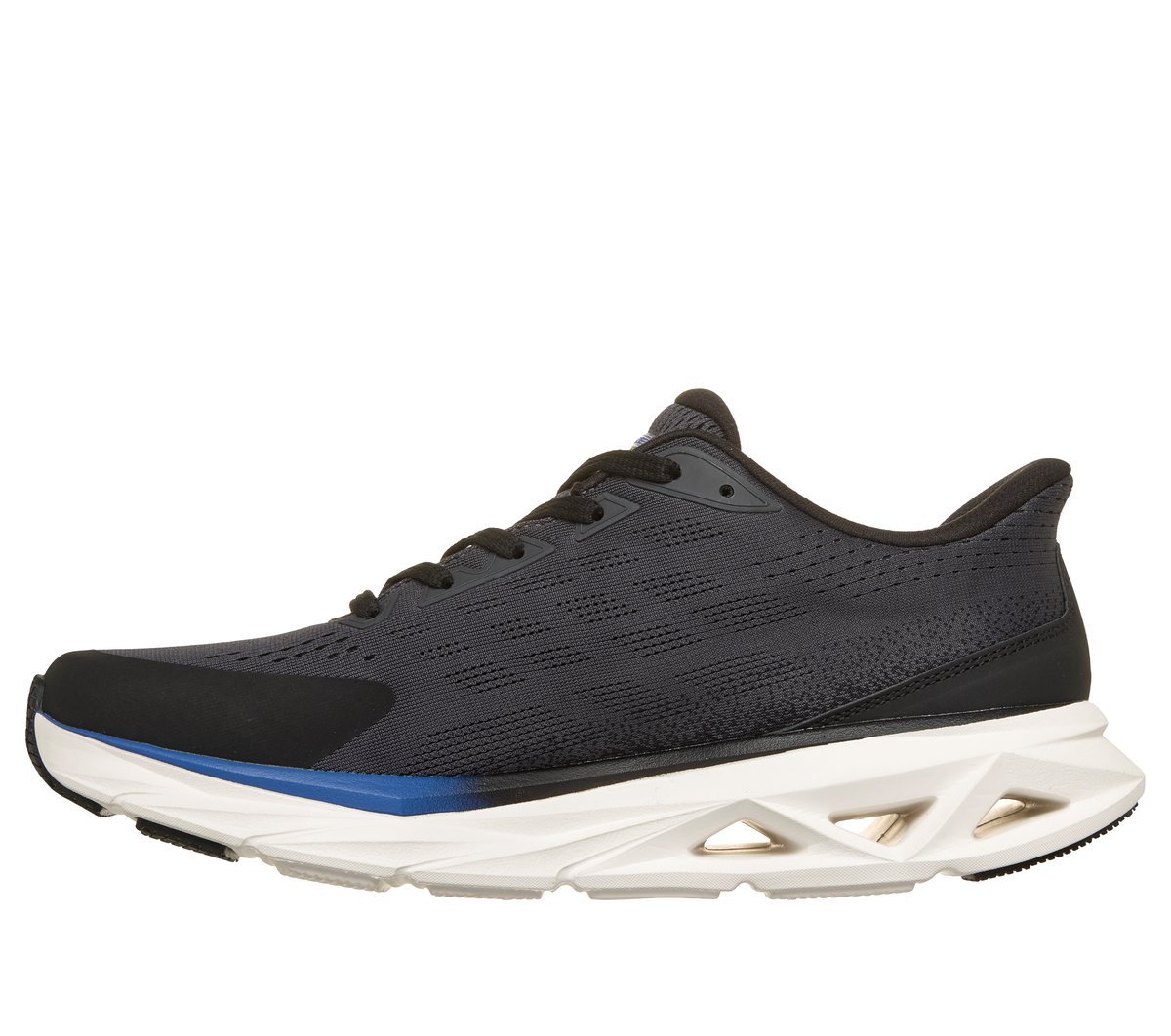 Skechers Slip-ins: Glide-Step Vortex Moyen Width en Noir/Gris Anthracite, Vegan, Lavable en machine