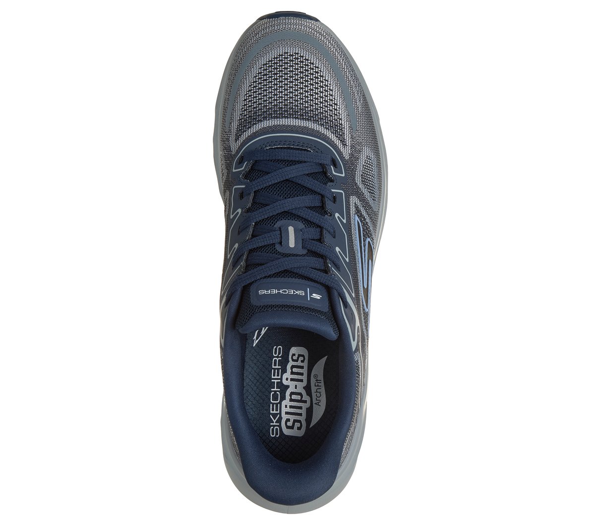 Skechers Slip-ins: GO RUN Glide-Step Arch Fit Moyen Width en Bleu Marine, Vegan, Lavable en machine