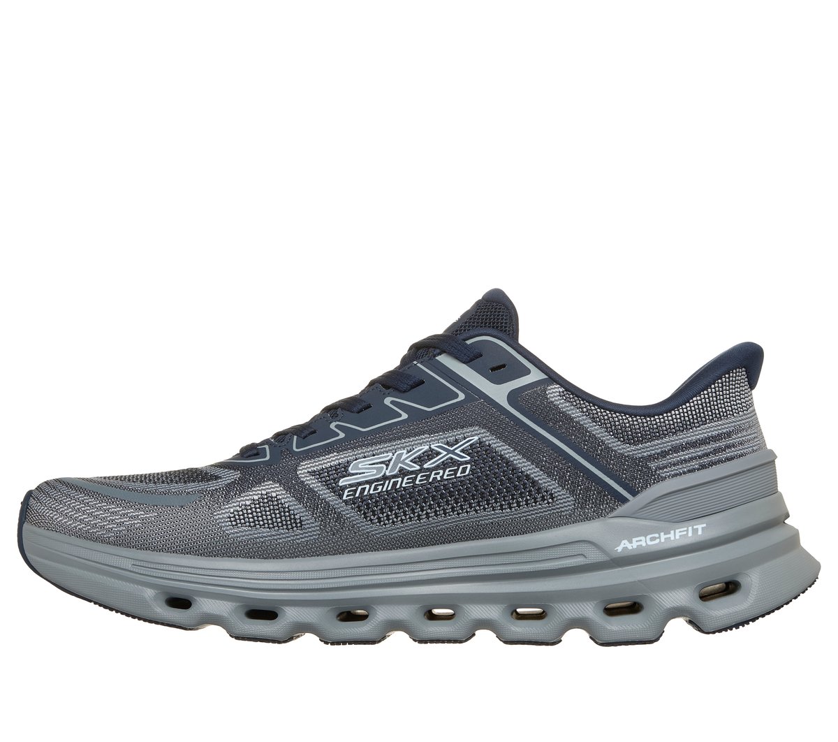 Skechers Slip-ins: GO RUN Glide-Step Arch Fit Moyen Width en Bleu Marine, Vegan, Lavable en machine