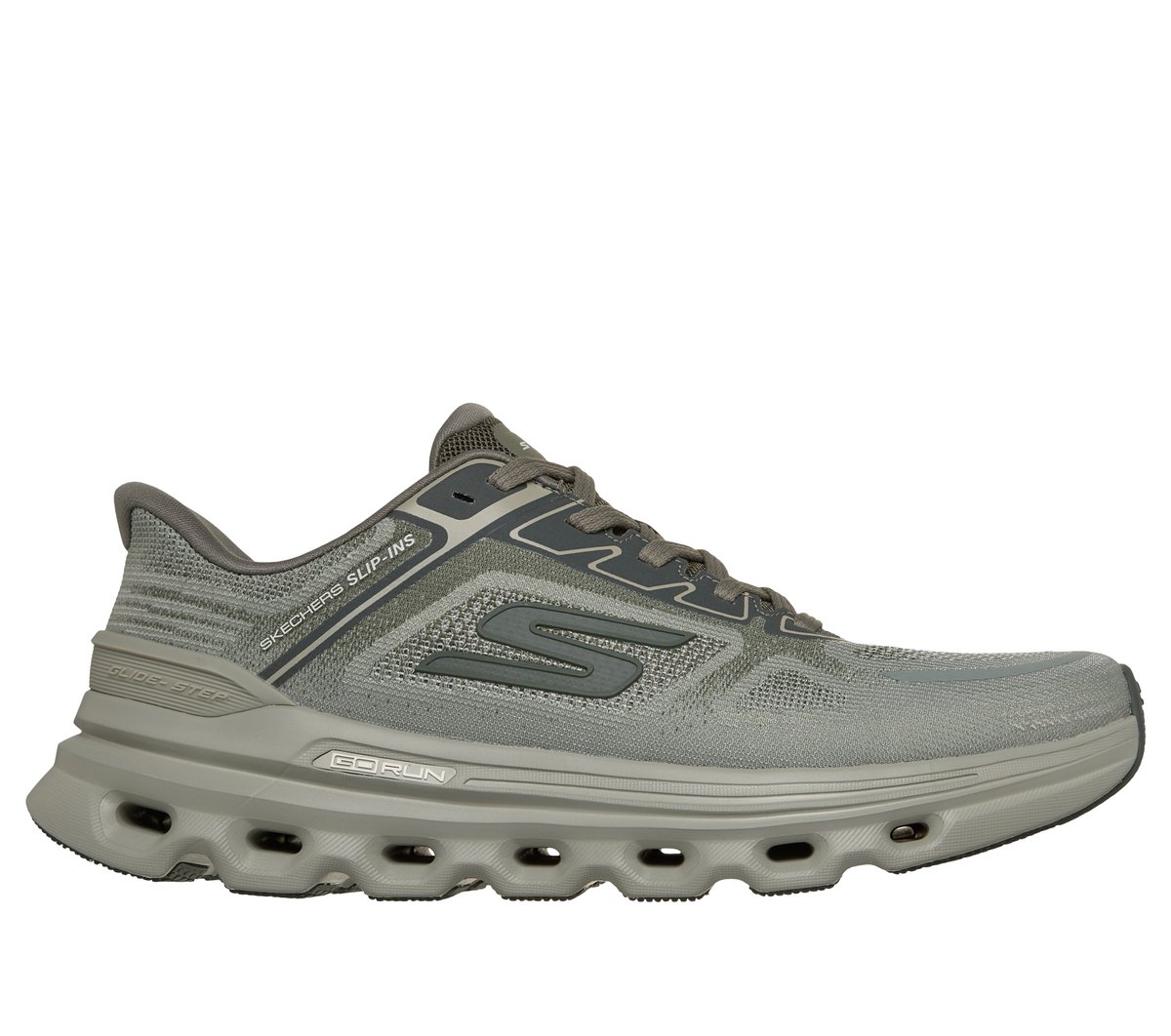Skechers Slip-ins: GO RUN Glide-Step Arch Fit en Oliva, talla 39.5, Vegan