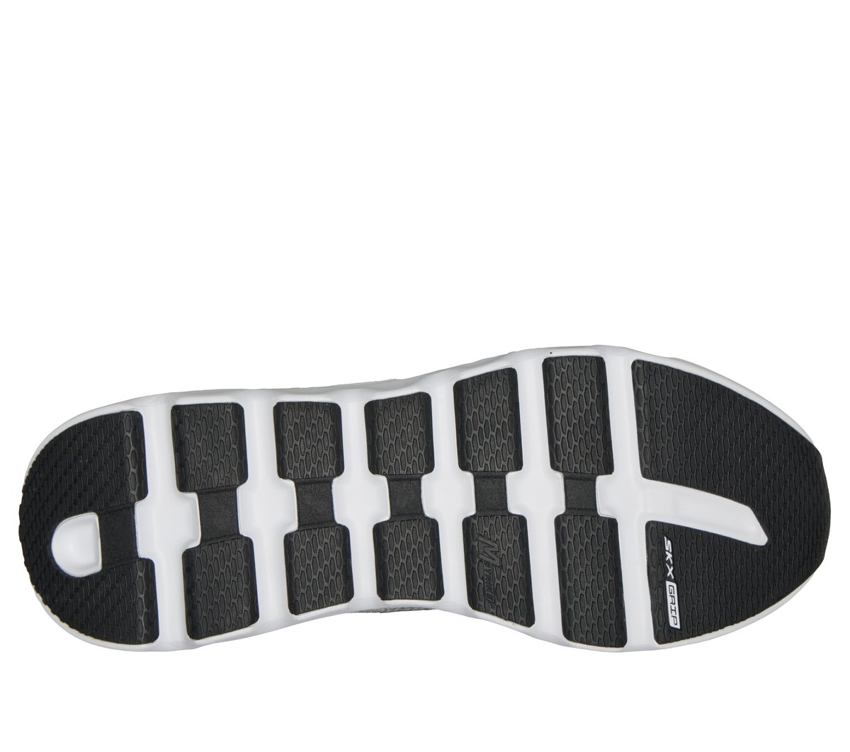Skechers Slip-ins: GO RUN Glide-Step Arch Fit Moyen Width en Blanc/Noir, Vegan, Lavable en machine