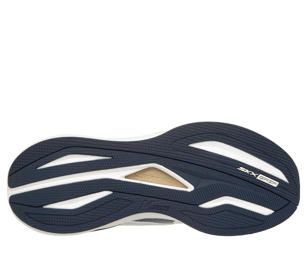 Skechers GO RUN Consistent Pro - Corus Moyen Width en Blanc/Bleu Marine, Vegan, Lavable en machine