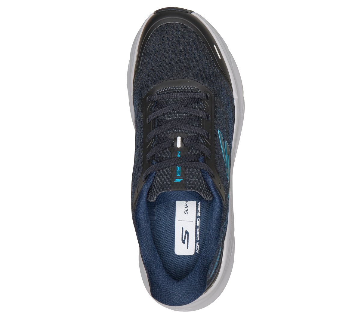 Skechers Slip-ins: Max Cushioning Premier 3 -Torryn Moyen Width en Bleu Marine, Vegan, Lavable en machine