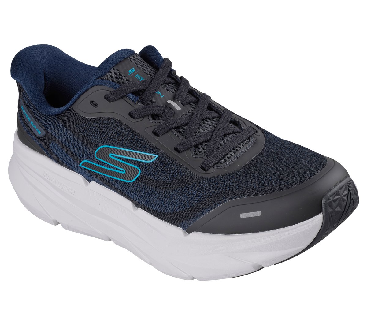 Skechers Slip-ins: Max Cushioning Premier 3 -Torryn Moyen Width en Bleu Marine, Vegan, Lavable en machine