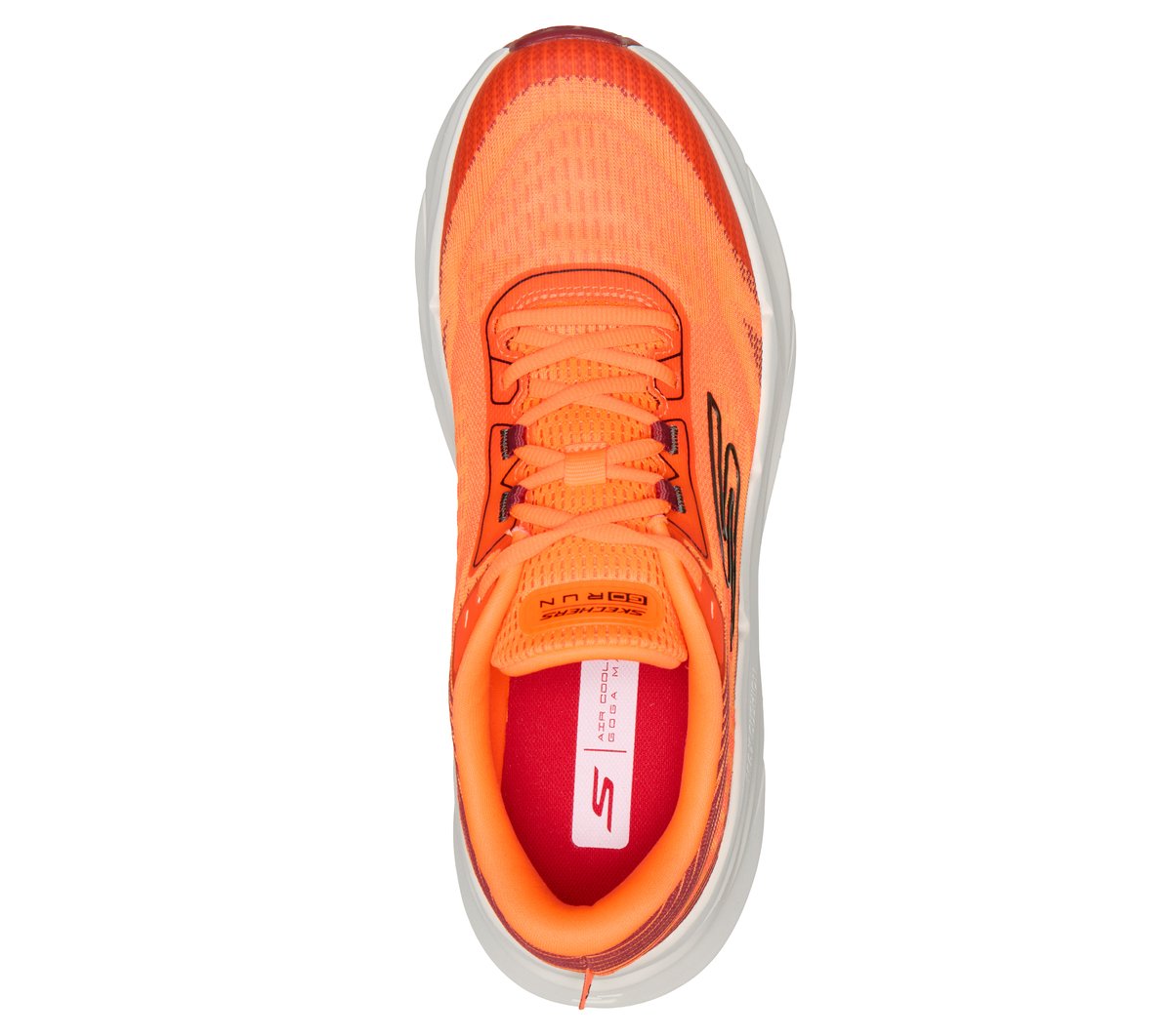 Skechers Uomo Max Cushioning Premier 3 - Valaro Sneaker In Rosso/Arancione, Taglia 42, Vegan, Lavabile In Lavatrice - 2