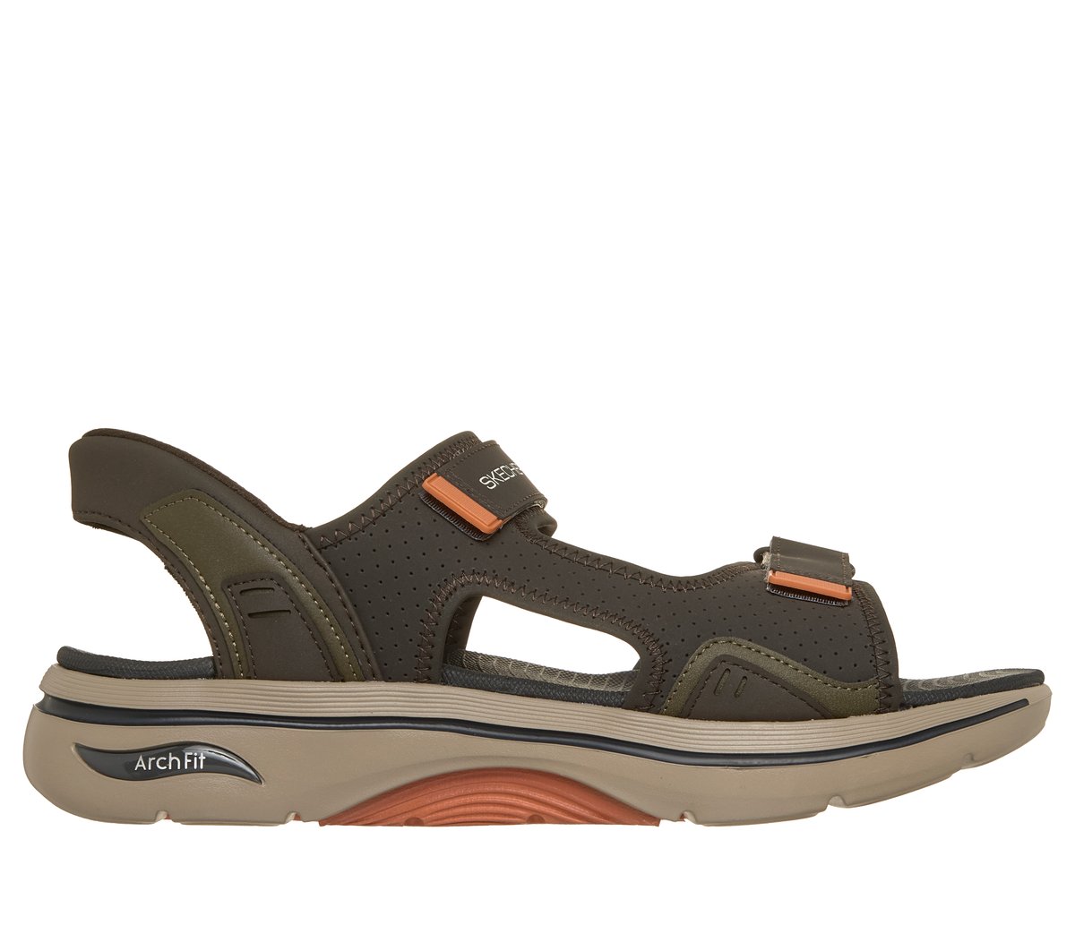 Skechers GO WALK Arch Fit 2.0 Sandal - Rios en Oliva, talla 42, Vegan
