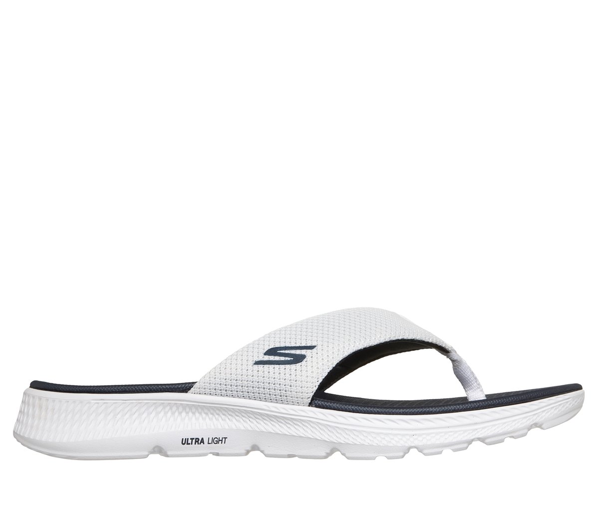 Skechers Men's Go Consistent Sandal 2.0 - Kaden Sandals In White/Navy Blue, Size 13 | Textile/Synthetic, Vegan, Machine Washable