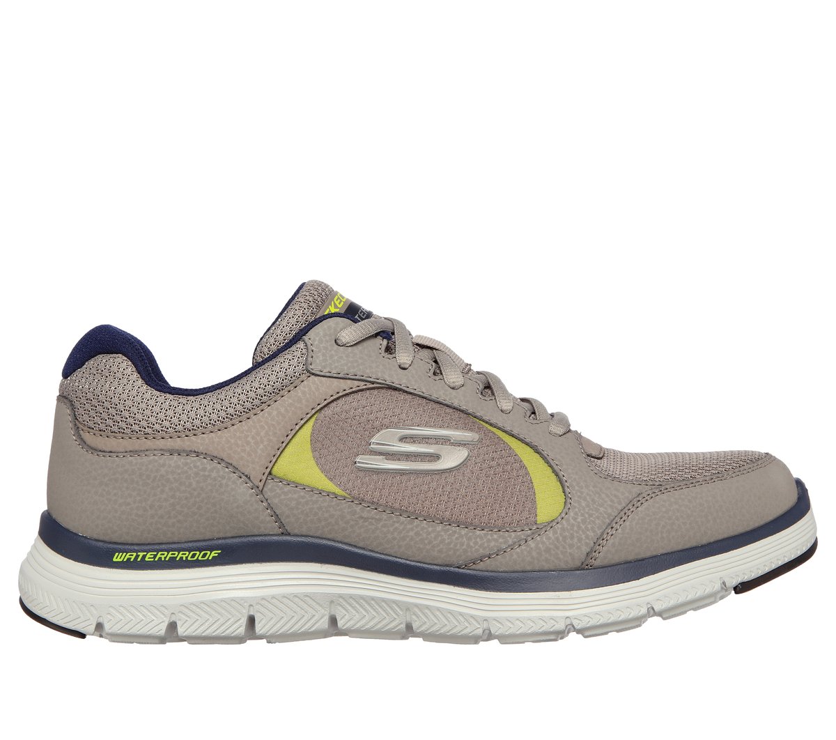 Skechers Men's Flex Advantage 4.0 - True Clarity Sneaker in Gray, Size 5.5 | Leather/Textile/Synthetic