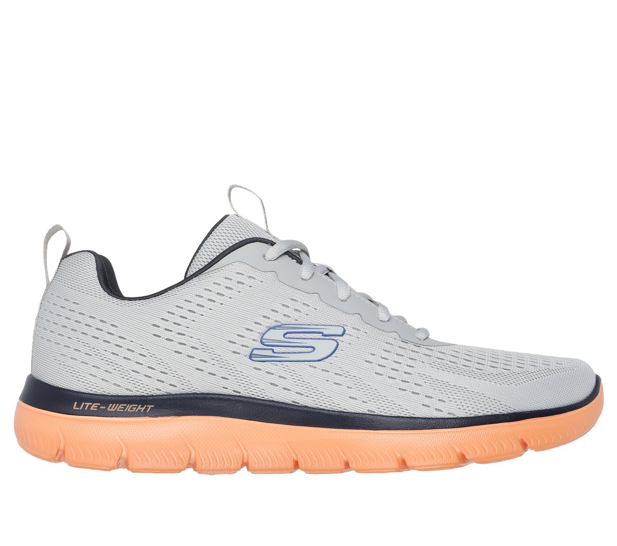 Skechers Summits - Torre en Gris/Naranja, talla 43, Vegan