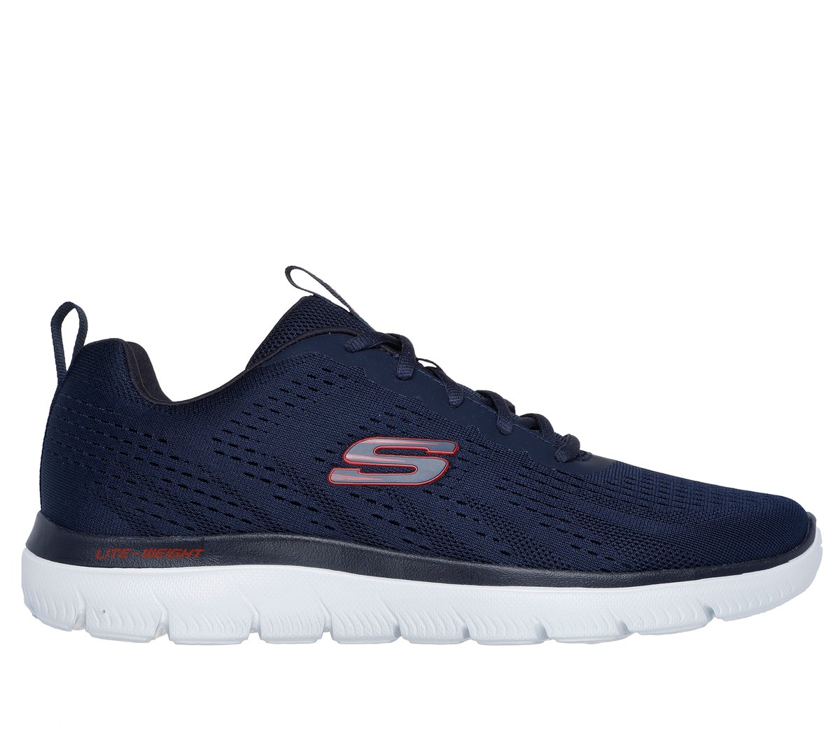 Skechers Summits - Torre en Navy/Rojo, talla 45, Vegan