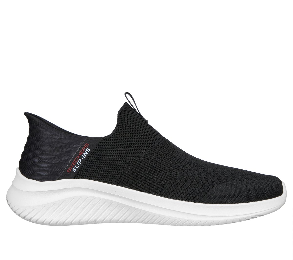 Skechers Men's Slip-ins: Ultra Flex 3.0 - Smooth Step Sneaker in Black, Size 9.5 Wide | Textile, Vegan, Machine Washable