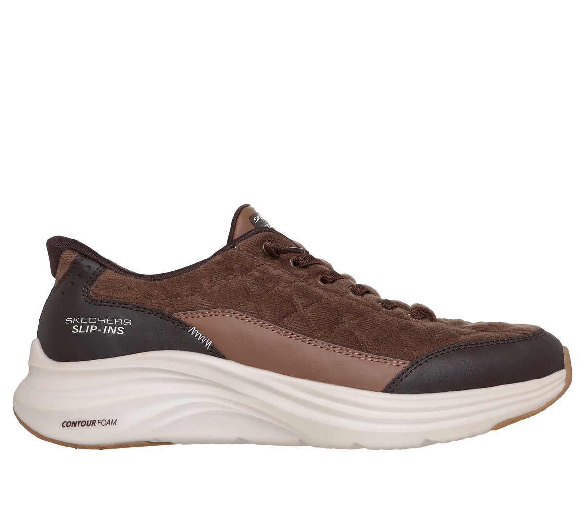 Skechers Slip-ins: Contour Foam - Cozy Fit Cordelux en Marrón, talla 41.5