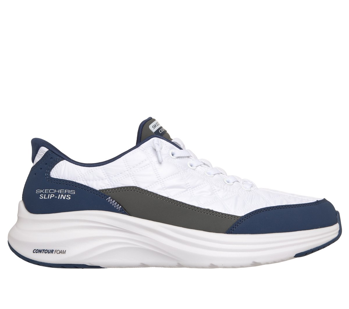 Skechers Slip-ins: Contour Foam - Cozy Fit en Blanco/Navy, talla 41