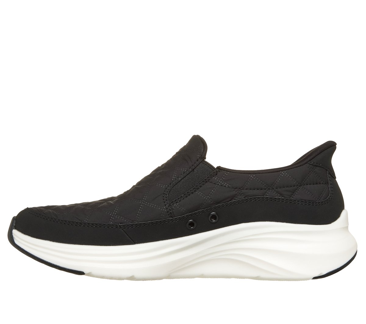 Skechers Slip-ins: Contour Foam - Cozy Fit Nordain Chaussures Moyen Width en Noir, Vegan, Lavable en machine