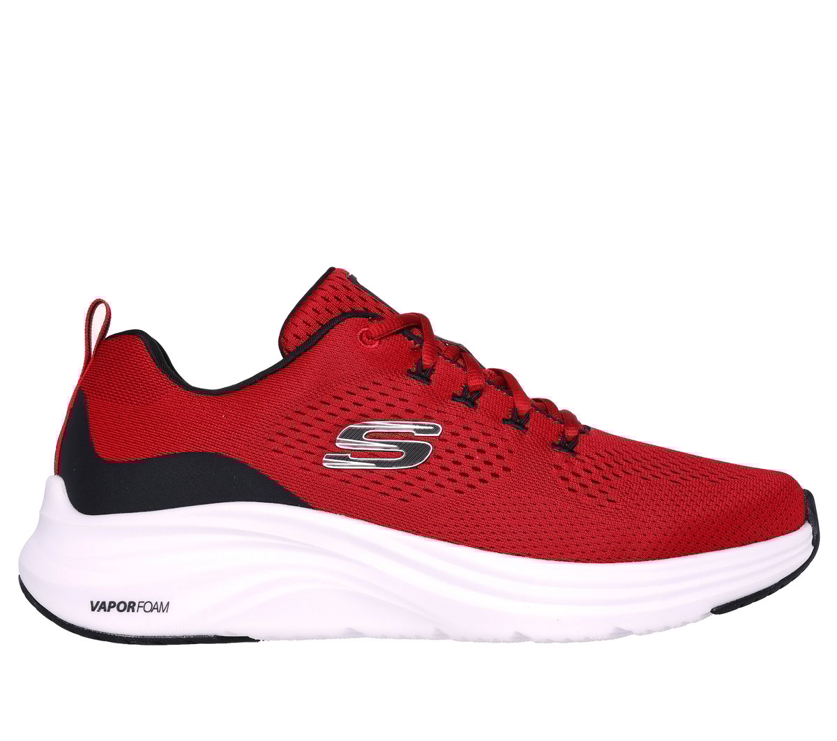 Skechers Vapor Foam en Rojo/Negro, talla 48.5, Vegan
