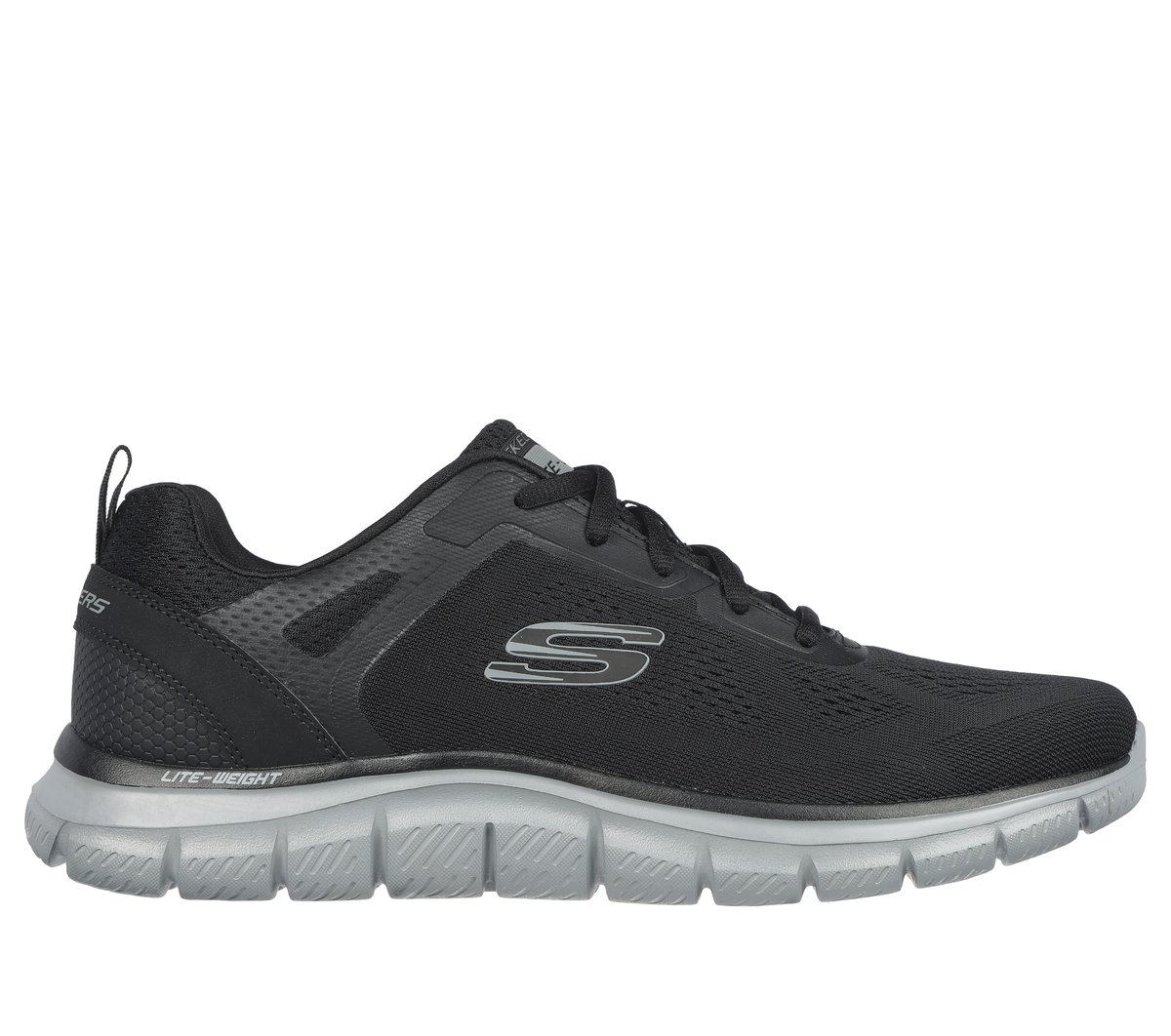 Skechers Track - Broader Sneaker in Schwarz/Grau, Größe 41.5, Vegan