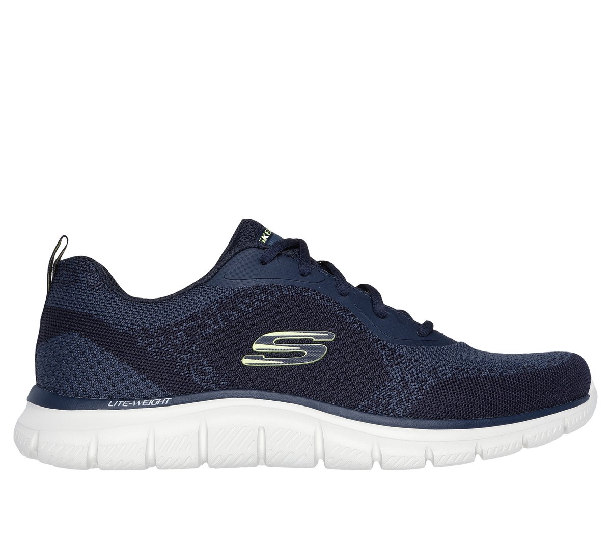 Skechers Track - Glendor en Navy/Lima, talla 42, Vegan