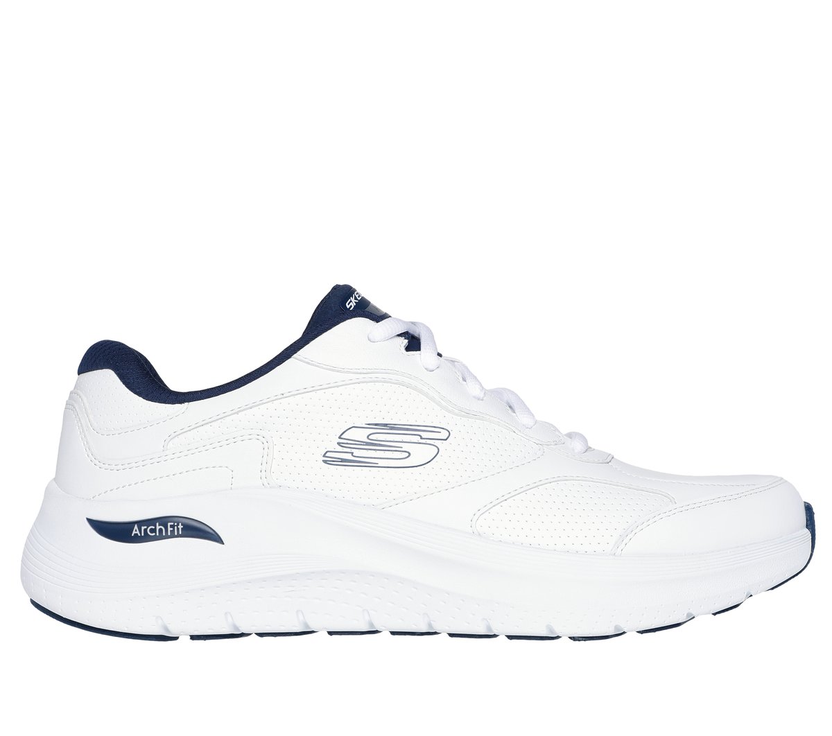 Skechers Arch Fit 2.0 - Safehouse en Blanco/Navy, talla 41.5