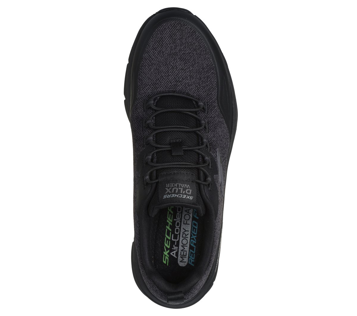 Skechers Relaxed Fit: D'Lux Walker 2.0 - Steadyway Chaussures Moyen Width en Noir, Vegan, Lavable en machine