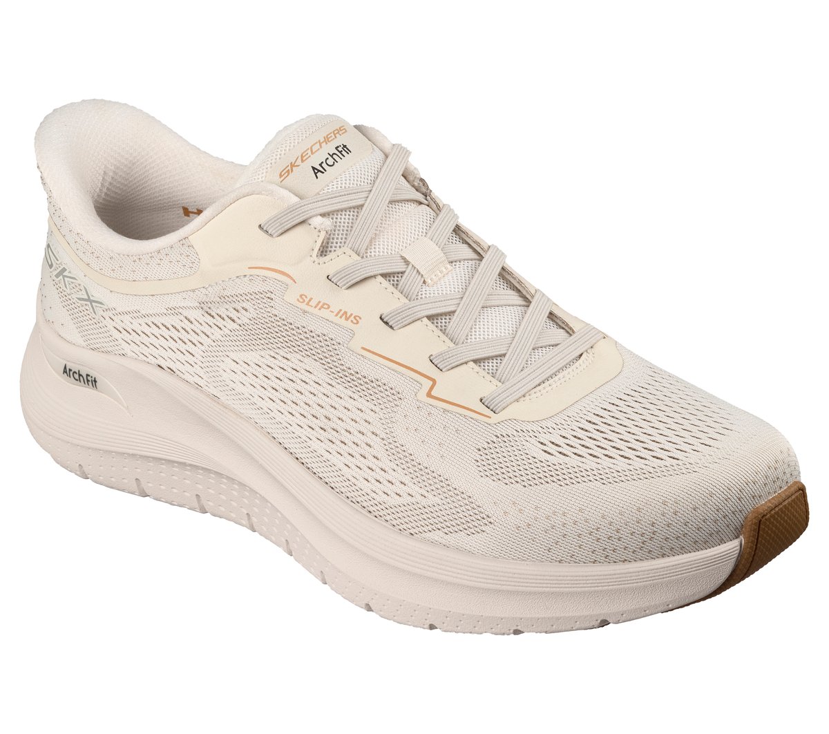 Skechers Slip-ins: Arch Fit 2.0 - Rovant Chaussures Moyen Width en Blanc Cassé, Vegan, Lavable en machine