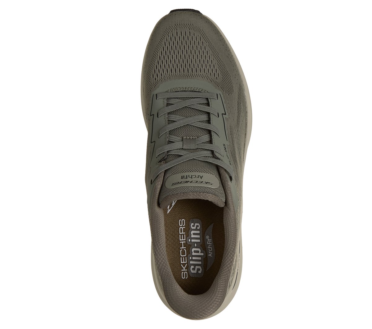 Skechers Slip-ins: Arch Fit 2.0 - Rovant Chaussures Moyen Width en Olive, Vegan, Lavable en machine