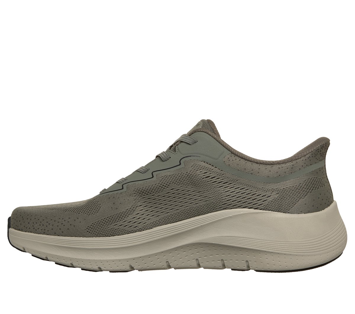 Skechers Slip-ins: Arch Fit 2.0 - Rovant Chaussures Moyen Width en Olive, Vegan, Lavable en machine