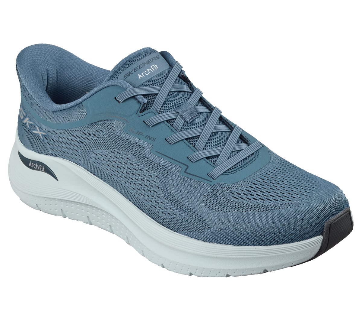 Skechers Slip-ins: Arch Fit 2.0 - Rovant Chaussures Moyen Width en Gris Ardoise, Vegan, Lavable en machine