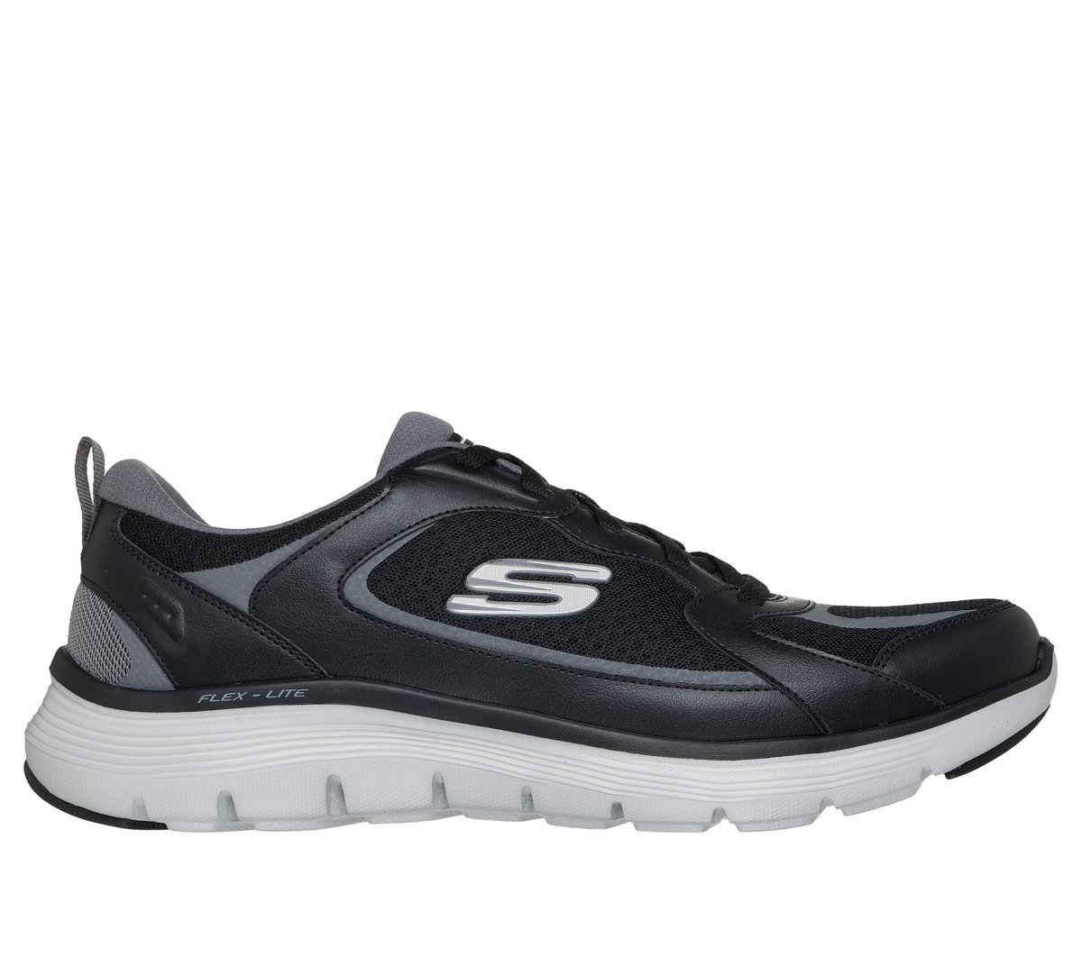 Skechers Men&rsquo;s Flex Advantage 5.0 - Correl Sneaker in Black/Gray, Size 10 | Synthetic/Textile, Machine Washable