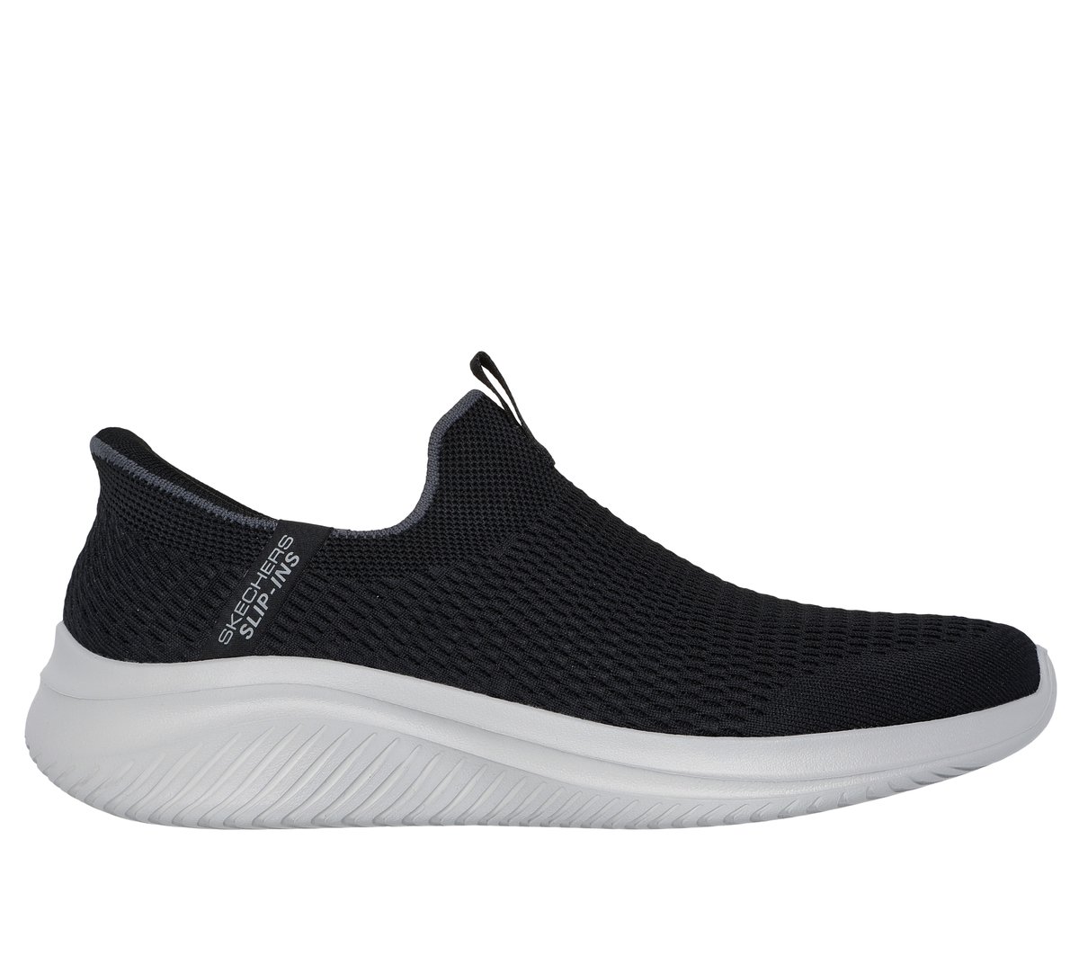 Skechers Slip-ins: Ultra Flex 3.0 - Smooth Rise en Negro/Marengo, talla 40, Vegan