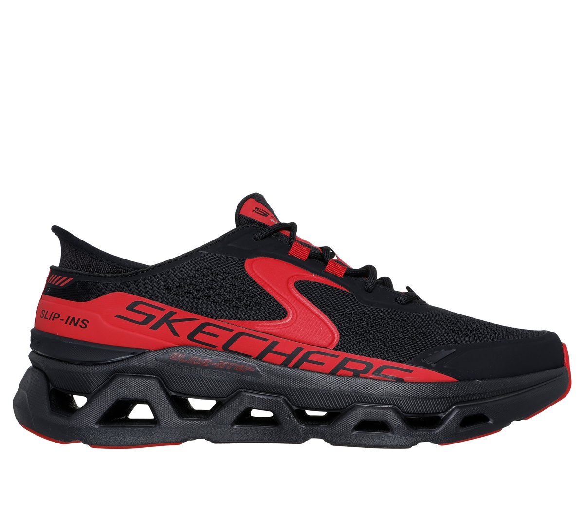 Skechers Slip-ins: Glide-Step Altus en Negro/Rojo, talla 39.5