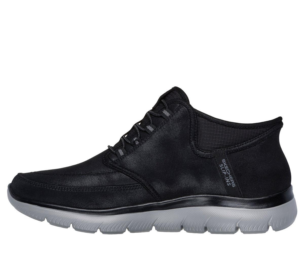 Skechers Slip-ins: Summits - Siegul Chaussures Moyen Width en Noir/Gris Anthracite