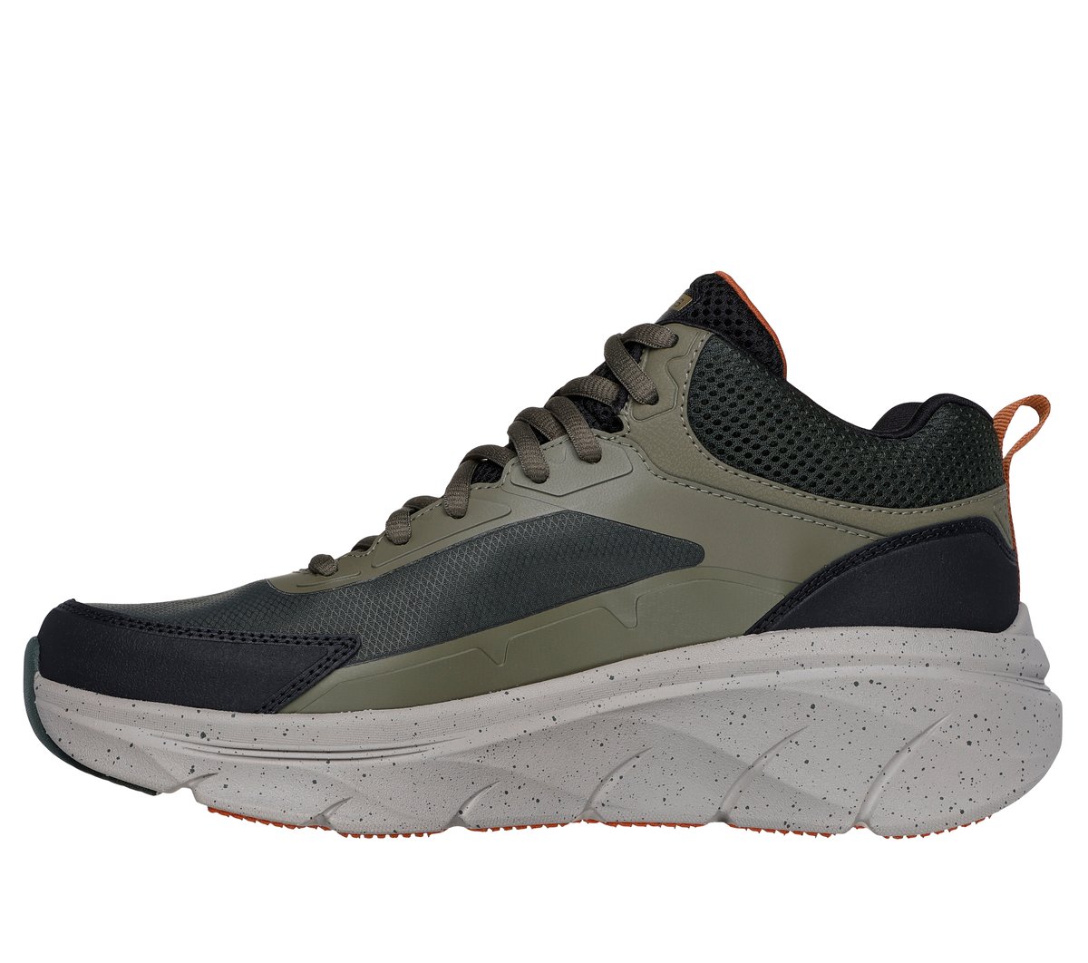 Skechers Waterproof Relaxed Fit: D'Lux Walker 2.0 - Grailo Chaussures Moyen Width en Olive/Orange