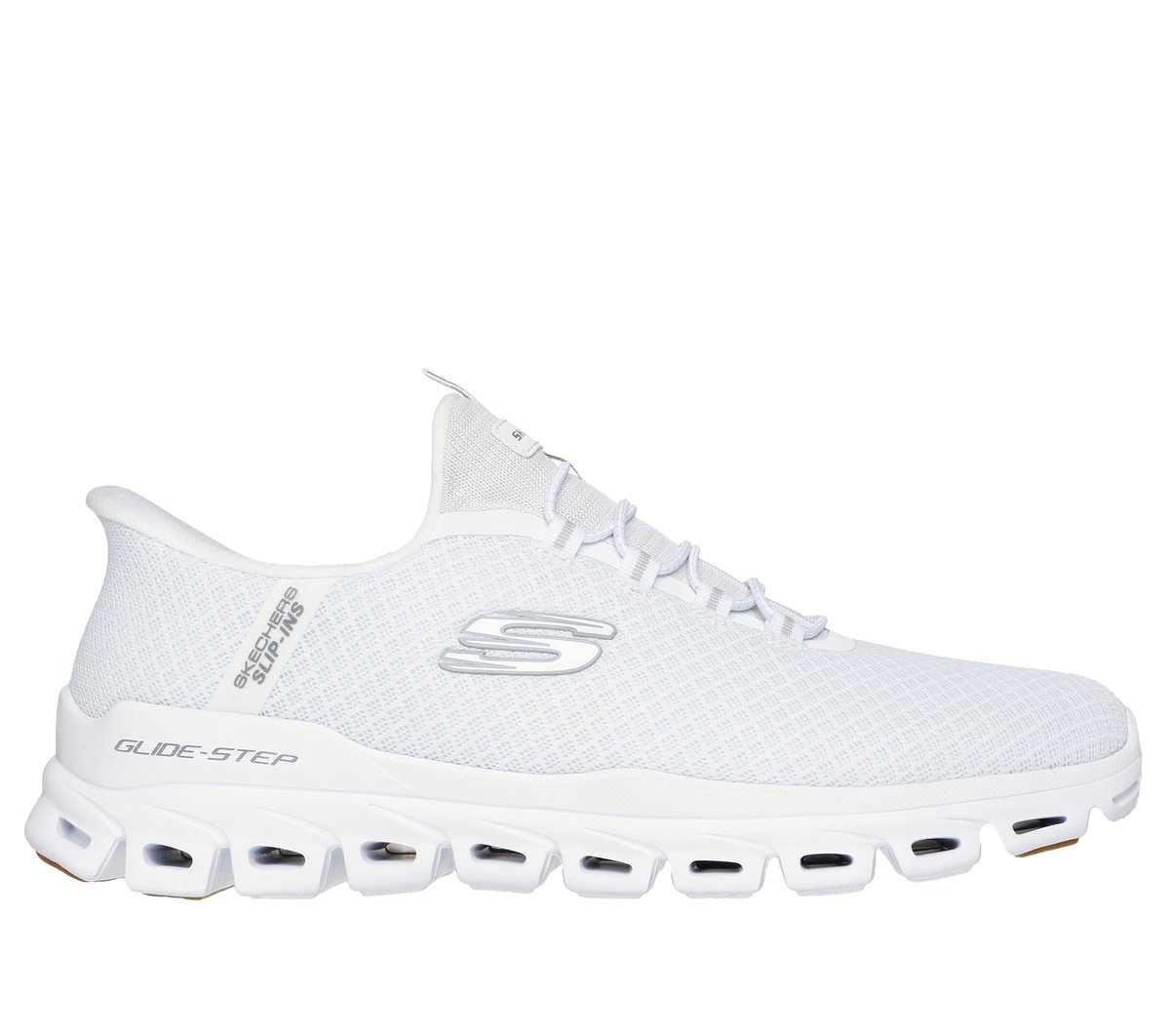 Skechers Muži Slip-ins: Glide-Step - Noxus Shoes v Bílý, Velikost 39, Vegan, Pratelné v pračce