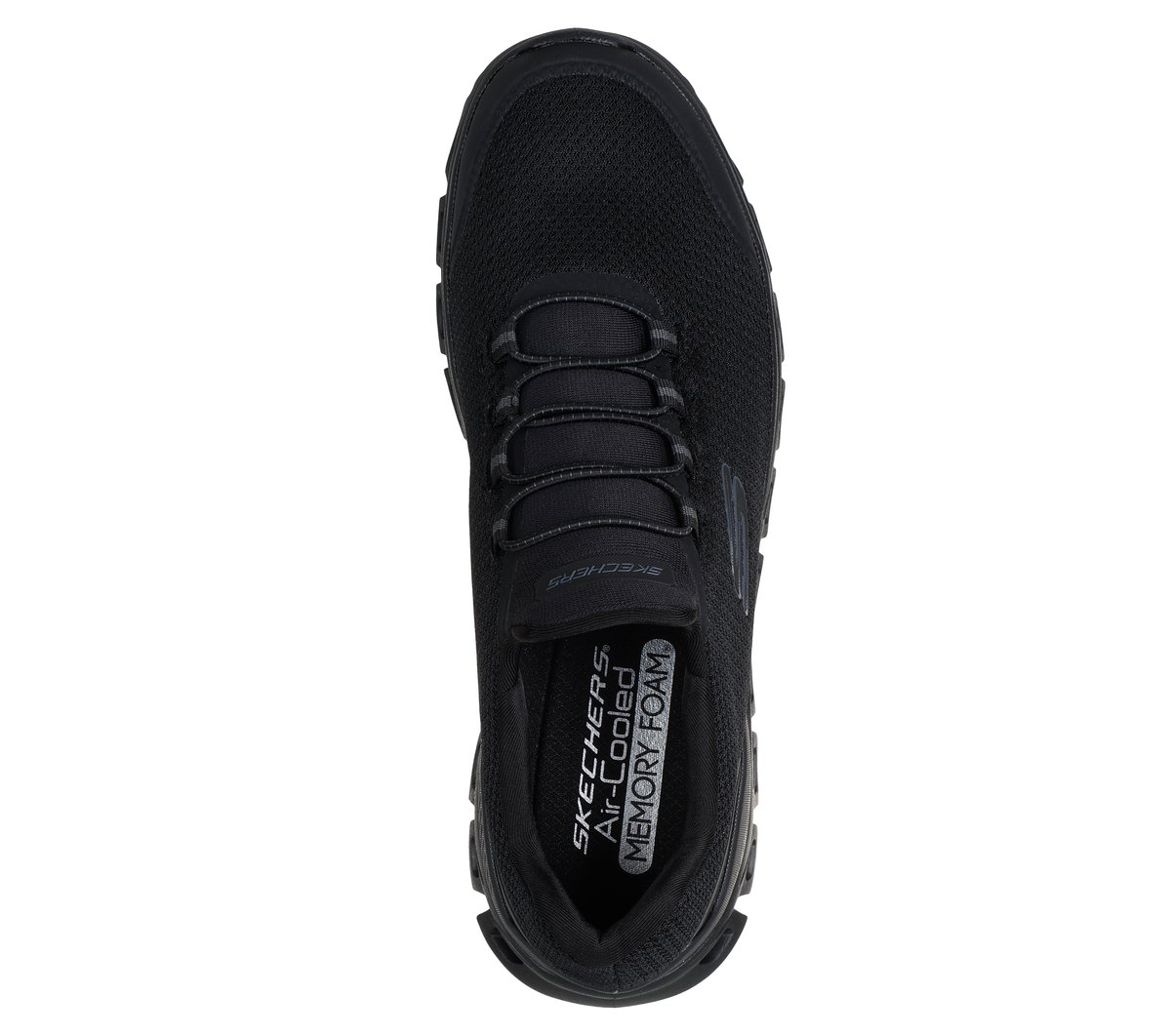 Skechers Glide-Step - Noltek Chaussures Moyen Width en Noir, Vegan, Lavable en machine