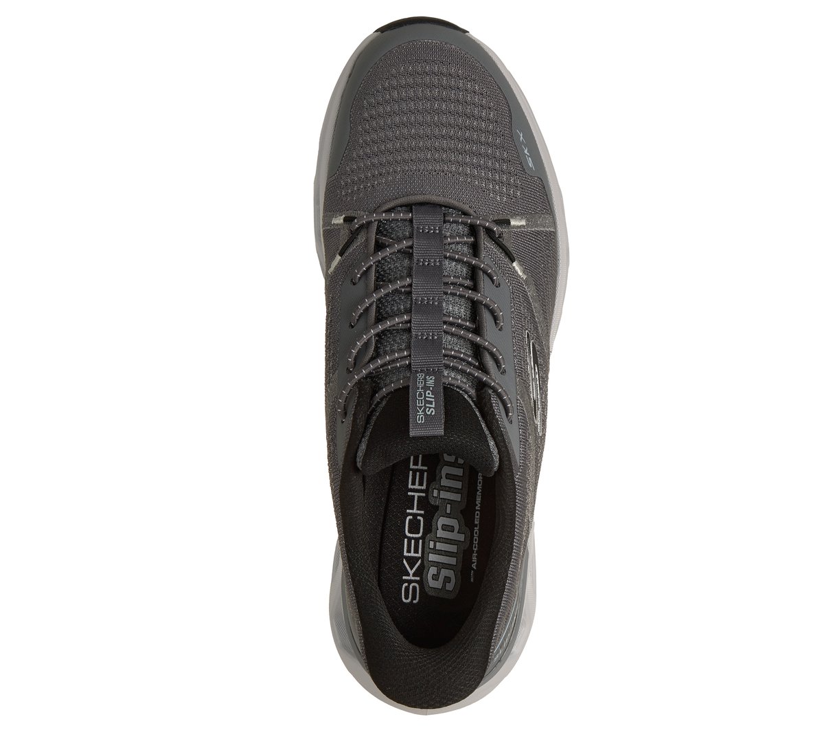 Skechers Slip-ins: Glide-Step Altus - Aphtur Chaussures Moyen Width en Gris/Noir, Vegan, Lavable en machine