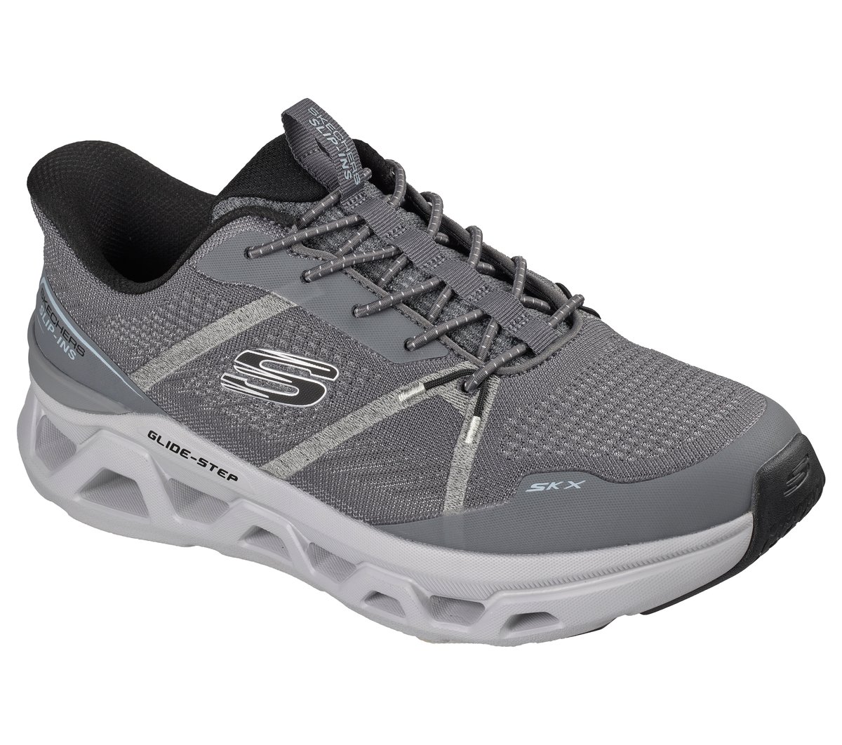 Skechers Slip-ins: Glide-Step Altus - Aphtur Chaussures Moyen Width en Gris/Noir, Vegan, Lavable en machine