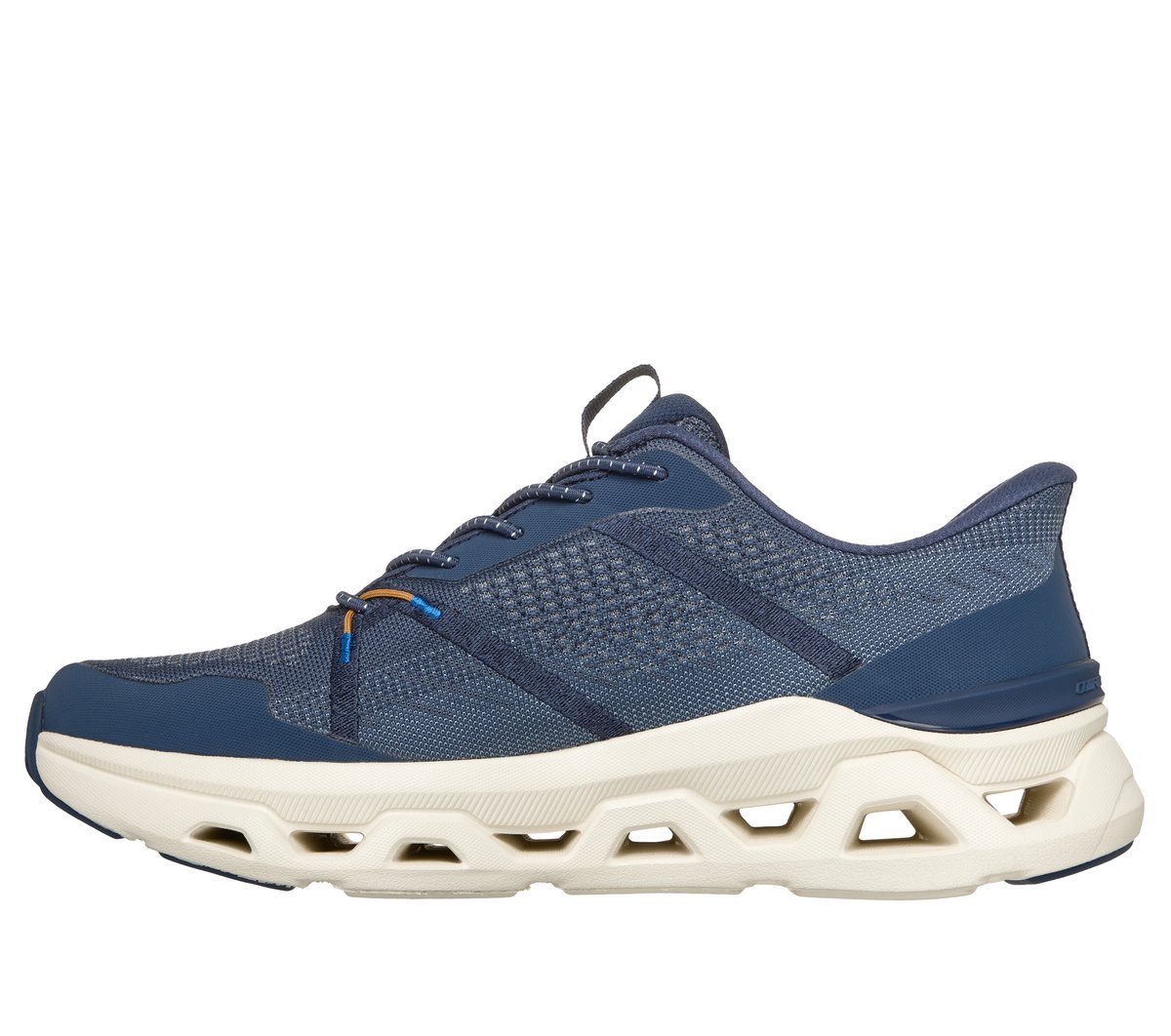 Skechers Slip-ins: Glide-Step Altus - Aphtur Chaussures Moyen Width en Bleu Marine/Orange, Vegan, Lavable en machine