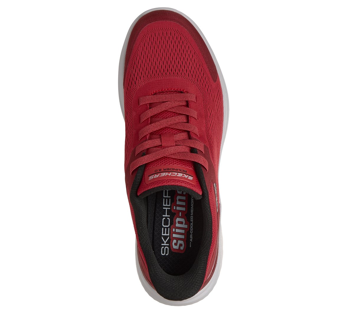 Skechers Uomo Bounder 2.0 - Torvan Sneaker In Rosso/Nero, Taglia 39.5, Vegan, Lavabile In Lavatrice - 2