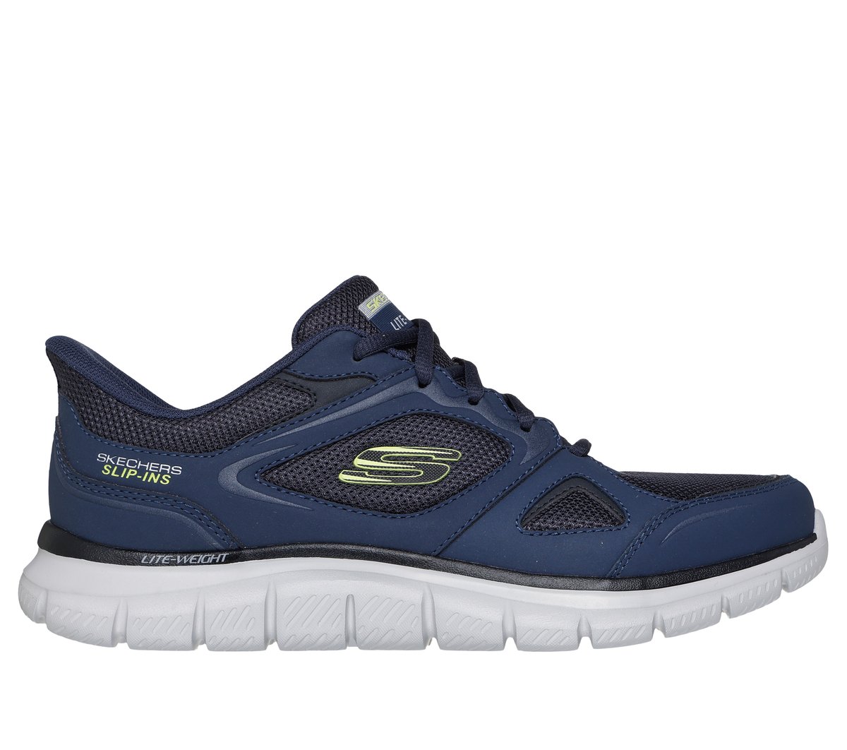 Skechers Slip-ins: Track - Ezral en Navy/Lima - 233039