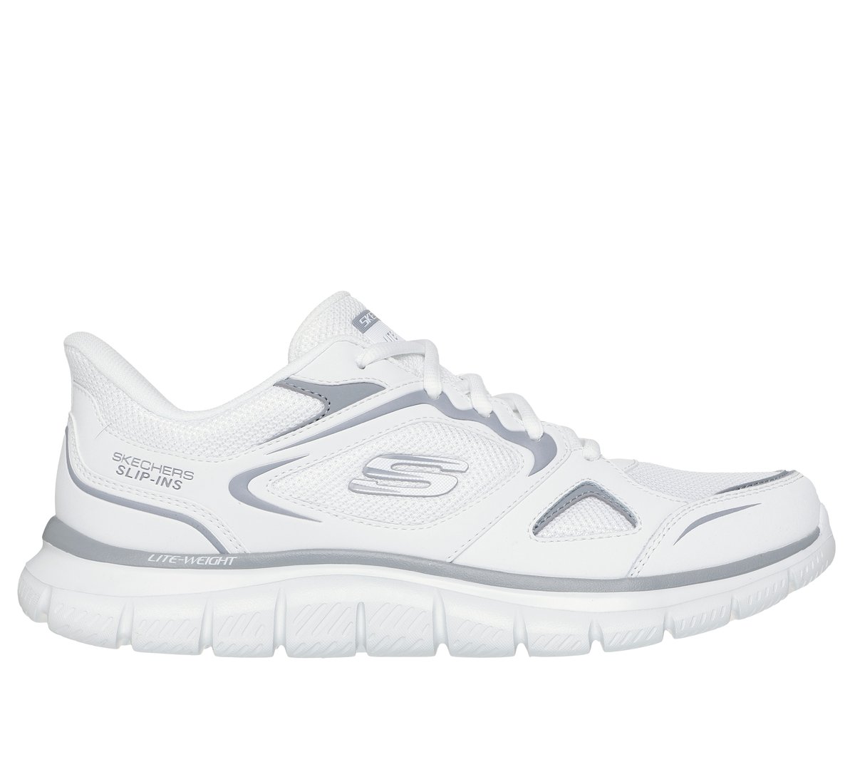 Skechers Slip-ins: Track - Ezral en Blanco/Gris, talla 43