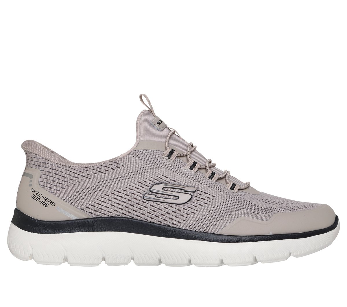 Skechers Slip-ins: Summits - Top Rate en Taupe/Negro, talla 40, Vegan